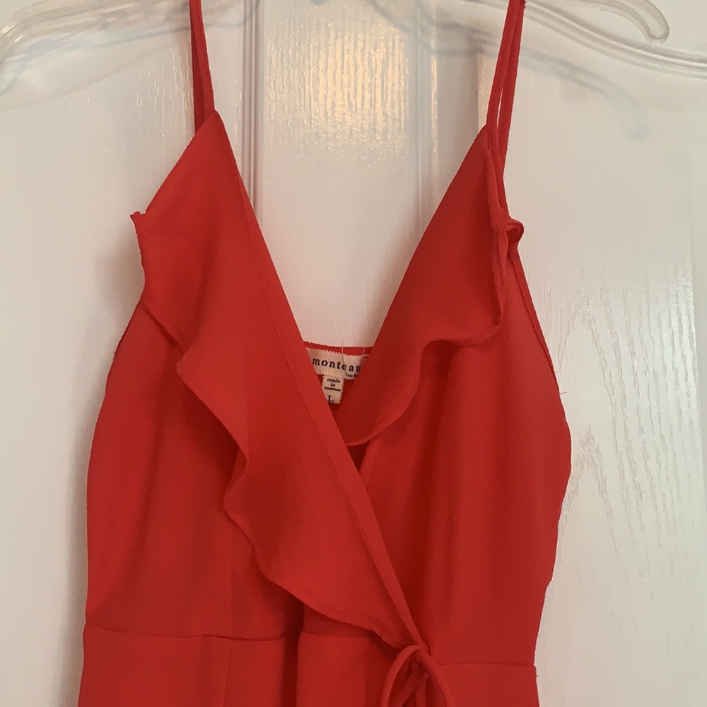 Coral ruffle dress - Picture 5 of 9